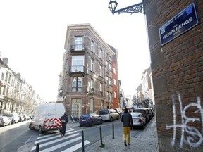 A street sign which reads 'Henri Berge' is pictured in the Brussels district of Schaerbeek, on Jan. 8, 2016. (REUTERS/FRANCOIS LENOIR)