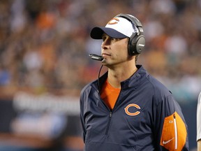 In this Aug. 13, 2015, file photo, Chicago Bears offensive coordinator Adam Gase during the first half of an NFL preseason football game against the Miami Dolphins in Chicago. (AP Photo/Nam Y. Huh, File)