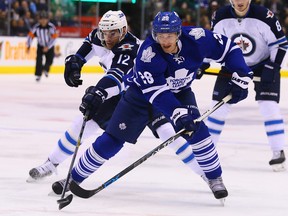 Brad Boyes played his first NHL game with the Sharks. He played just one game for San Jose. (Dave Able/Toronto Sun)