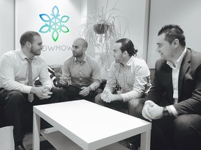 Photo supplied
SnowMowr founders, from left, Tyler Meilleur, Omid Manoussi, Bryce Potter and Mirza Matinjanin.
