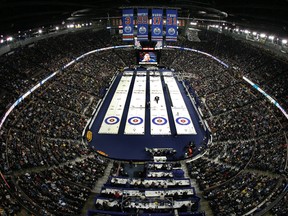 Overall of the 2005 Brier Finals at Rexall Place.(Perry Mah File Photo)