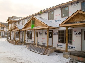 Townhouses and apartments are going up in London, Ont. on Monday January 11, 2016.  These are in the Sunnyside area of SE London. (Mike Hensen/The London Free Press)