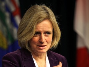 Alberta Premier Notley urges NEB to OK Trans Mountain pipeline during a news conference at the Alberta Legislature in Edmonton, Alberta on January 12. 2016. Perry Mah/Edmonton Sun/Postmedia Network