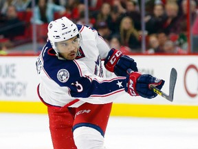 The Maple Leafs will see more of Seth Jones now that he is in the Eastern Conference. (JAMES GUILLORY/USA TODAY Sports)