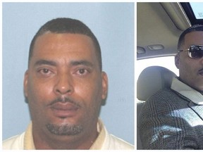 Donald "Chip" Pugh is pictured in this undated booking photo (L), and in a selfie, provided by the Lima Police Department in Lima, Ohio January 12, 2016. REUTERS/Lima Police Department/Handout