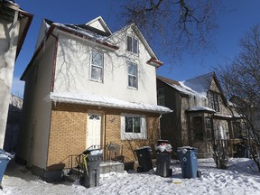 A house in the 500-block of William Avenue is pictured on Wed., Jan. 13, 2016. Police found two women there with stab wounds early Tuesday evening. One has since died. Kevin King/Winnipeg Sun/Postmedia Network