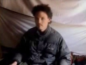 A still image from a video released by the Taliban shows Canadian Colin Rutherford in captivity. A Canadian man held hostage by the Taliban for five years was freed for humanitarian reasons, his captors claimed Tuesday, as dramatic details of his release emerged. (THE CANADIAN PRESS/HO)
