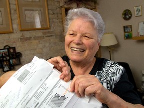 Linda Salt is relieved she doesn?t owe a $3,055 hydro bill. (Mike Hensen / The London Free Press)
