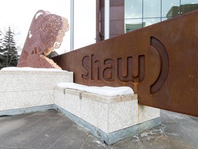 A Shaw office building stands in downtown Calgary, Alta., on Wednesday, Jan. 13, 2016. Corus Entertainment is to buy Shaw's network television assets for $2.65 billion. (Postmedia Network)