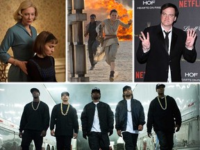 (Clockwise from top) "Carol," "Star Wars: The Force Awakens," Quentin Tarantino and "Straight Outta Compton" all got the big snub from Old White Male known as Oscar, says our Liz Braun.