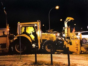 On Jan. 28, 2015, City of Edmonton employee Douglas James Zaboroski was driving this tractor, fitted with a snowblower on the front, when he hit and killed Claudia Marina Trindade. He is facing three charges including careless driving and failure to stop at a red light. Court Photo