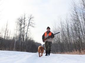 Neil and Penny on their last chance grouse hunt. Photo by Neil Waugh