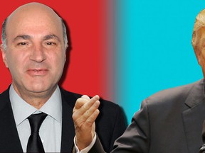 Kevin O'Leary, left, and Donald Trump. (Sun files)