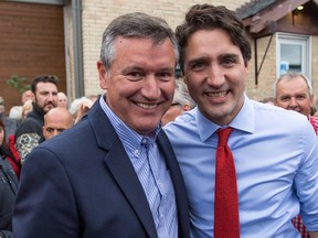 From the left, former Huron-Bruce federal Liberal candidate Allan Thompson and PM Justin Trudeau. Thompson has been chosen to lead 
Project Rural, an initiative that  recognizes the need for the federal Liberal party to engage directly on key issues that resonate with rural voters.(Contributed photo)