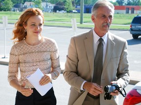 St. Thomas native Rachel McAdams arrives with her father, Lance, at the Timken Centre on June 13, 2013. The actress made a surprise appearance at the unveiling of her plaque on the St. Thomas Wall of Fame. At the induction ceremony, McAdams said she still thinks of St. Thomas as home. 
Times-Journal file photo