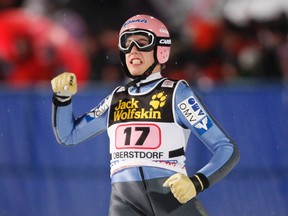 Austrian ski jumper Lukas Mueller was left partially paralyzed after crashing during test flying on the world championship hill on Wednesday, Jan. 13, 2016. (Matthias Schrader/AP Photo/Files)