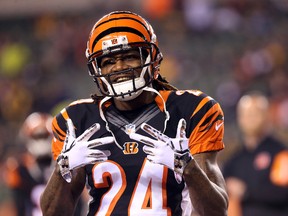 Bengals cornerback Adam Jones was fined $28,940 after drawing an unsportsmanlike conduct penalty for physical contact with a game official during the AFC Wild Card game against the Steelers on Jan. 10, 2015. (Aaron Doster/USA TODAY Sports)