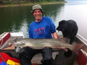 Little Current's Jeff Crowell shows a trophy muskie caught in the North Channel.