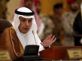 Saudi Arabia's Foreign Minister Adel al-Jubeir gestures during a news conference after an extraordinary meeting of the foreign ministers of the Gulf Cooperation Council (GCC), in Riyadh January 9, 2016.  REUTERS/Faisal Al Nasser
