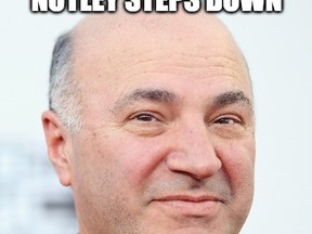 Kevin O'Leary and other right wing voices are inadvertently rallying the NDP base through words and actions -- including death threats and dead-end petitions -- that are being made into memes similar to the one above. O'Leary has suggested Alberta Premier Rachel Notley is largely to blame for the falling Canadian dollar and has called on her to step down. (Original photo: Mark Davis/Getty Images/AFP)
