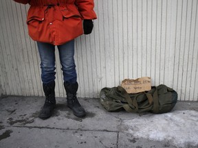 John, who asked not to publish his last name, is one of the 2,250 homeless veterans in Canada. He's been panhandling at the corner of Sussex Dr. and Rideau St. since becoming homeless last August.
Julienne Bay/Ottawa Sun