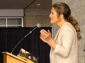 Sophie Gregoire-Trudeau, acting as special guest speaker Monday at the 12th annual celebration of Martin Luther King Day at Ottawa City Hall, was so inspired by the event, she burst into song. (Tony Caldwell/Ottawa Sun/Postmedia Network)