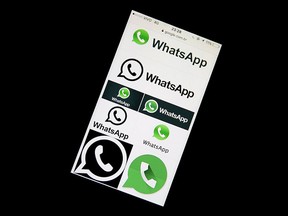 An illustration photo shows Whatsapp app logos on a mobile phone in Sao Paulo, Brazil,  Dec. 16, 2015. REUTERS/Nacho Doce