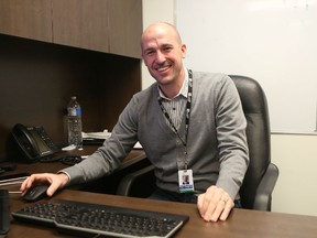 Ottawa Fury FC head coach and GM Paul Dalglish was all smiles working in his TD Place office on Monday, Jan. 18, 2016. (Chris Hofley/Ottawa Sun)