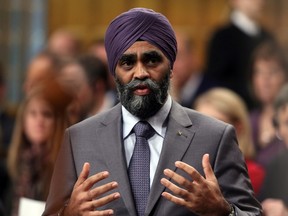 Defence Minister Harjit Sajjan answers a question during Question Period in the House of Commons on Parliament Hill in Ottawa, on Thursday, December 10, 2015. THE CANADIAN PRESS/Fred Chartrand