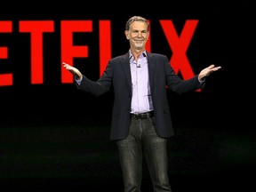 Reed Hastings, co-founder and CEO of Netflix, delivers a keynote address at the 2016 CES trade show in Las Vegas, Nevada Jan. 6, 2016.  REUTERS/Steve Marcus