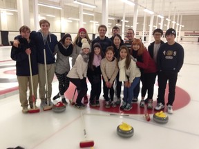 Students from Ben Lippen school in South Carolina are learning how to curl in Ottawa. (Submitted photo)