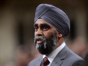 Defence Minister Harjit Sajjan answers a question during Question Period in the House of Commons in Ottawa, on Monday, Dec. 7, 2015. THE CANADIAN PRESS/Sean Kilpatrick
