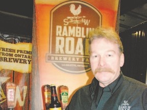 John Picard shows off Unleashed, the new IPA from Ramblin? Road Brewery Farm. Wayne Newton/Special to Postmedia News