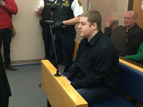 Nicholas Layman appears in provincial court in St. John's, N.L., on Wednesday, Jan. 20, 2016. (THE CANADIAN PRESS/Sue Bailey)
