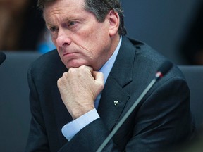 Mayor John Tory during a meeting of the Toronto Police Services BoardJanuary 20, 2016. (Ernest Doroszuk/Toronto Sun)