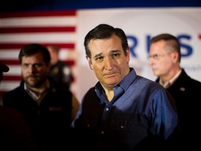 Republican presidential candidate, Sen. Ted Cruz, R-Texas, during a campaign stop Wednesday, Jan. 20, 2016, in Hollis, N.H. (AP Photo/Matt Rourke)