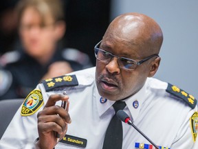 Toronto Police Chief Mark Saunders during a meeting of the Toronto Police Services Board January 20, 2016. (Ernest Doroszuk/Toronto Sun)