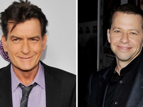Charlie Sheen and Jon Cryer. (Chris Pizzello/Invision/AP and Kevin Winter/Getty Images/AFP)