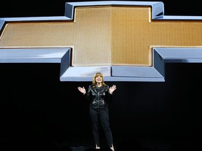 General Motors chairman and CEO Mary Barra speaks during a keynote address at the 2016 CES trade show in Las Vegas, in this Jan. 6, 2016, file photo.  REUTERS/Steve Marcus/Files
