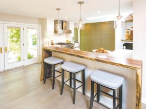 Each product in this Sarnia kitchen features certified, environmentally friendly or recycled components. The kitchen was part of a whole home remodelling project. It was named the 2016 Green Design Winner, North American wide competition and HGTV.com people?s choice award. (Designer: Cassandra Nordell/Copyright William Standen Co. 2016)