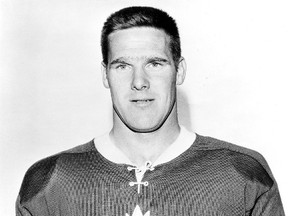 Tim Horton is shown in an undated file photo as a member of the Toronto Maple Leafs. (THE CANADIAN PRESS)