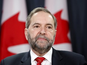 New Democratic Party leader Thomas Mulcair takes part in a news conference in Ottawa, Canada, January 18, 2016. REUTERS/Chris Wattie