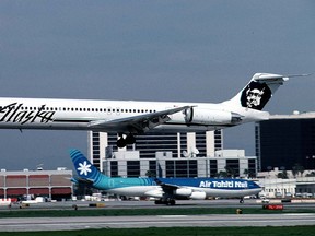 File photo of an Alaska Airlines plane.  REUTERS/Joe Pries