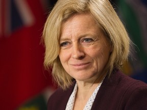 Alberta Premier Rachel Notley takes part in a press conference at the Queens Park Legislature following her meeting with Ontario Premier Kathleen Wynne, in Toronto, on Friday, Jan. 22, 2016. THE CANADIAN PRESS/Chris Young