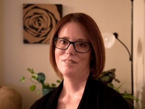 President of the Edmonton chapter of Muscular Dystrophy Canada, Shanon Brausen sits in her home in Spruce Grove on Monday, Jan. 18. - photo by Yasmin Mayne