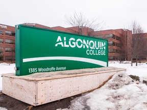 Algonquin College in Ottawa is pictured in this March 20, 2014 file photo. (Errol McGihon/Ottawa Sun/Postmedia Network)