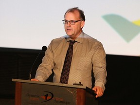 Dave Marshall, project director for Vale's Clean Air Project, was the keynote speaker at the CIM general membership meeting at Dynamic Earth in Sudbury, Ont. Gino Donato/Sudbury Star/Postmedia Network