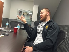 Sami Zayn: World Wrestling Entertainment NXT star Sami Zayn of Montreal talks to media at the company's Performance Center in Orlando during Royal Rumble weekend. (Jan Murphy/Postmedia Network)