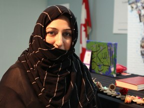 Nudrat Nasoor, president of the Ahmadiyya Muslim Women’s Association of Edmonton West, was at at the Better Future for Syrian Families fundraising dinner at the Baitul Hadi Mosque at 7005 98 Ave. in Edmonton on Saturday, Jan. 23, 2016.(CLAIRE THEOBALD)