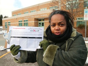 TDSB byelection candidate Sharon Kerr started petition to ensure no LCBO outlets are within 500 metres of a school if they end up selling marijuana, as proposed by Premier Kathleen Wynne. (Michael Peake/Toronto Sun)